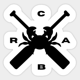 Rowing Crab funny design Sticker